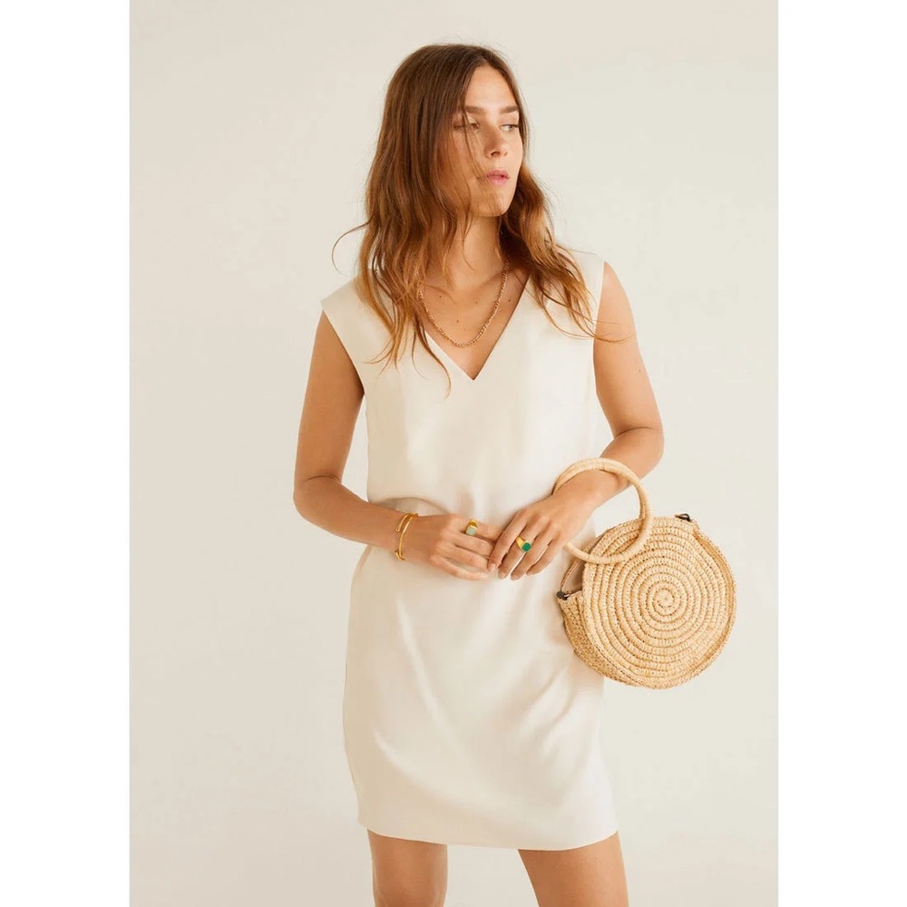 Mango Tortoiseshell buckle dress XS